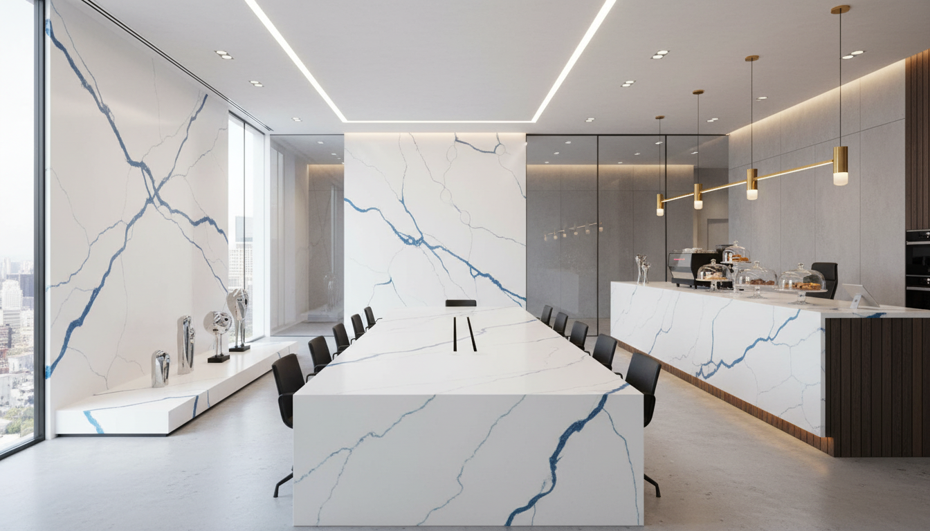 Exotic marble bedroom accent wall and flooring by Stone Paradigm Export