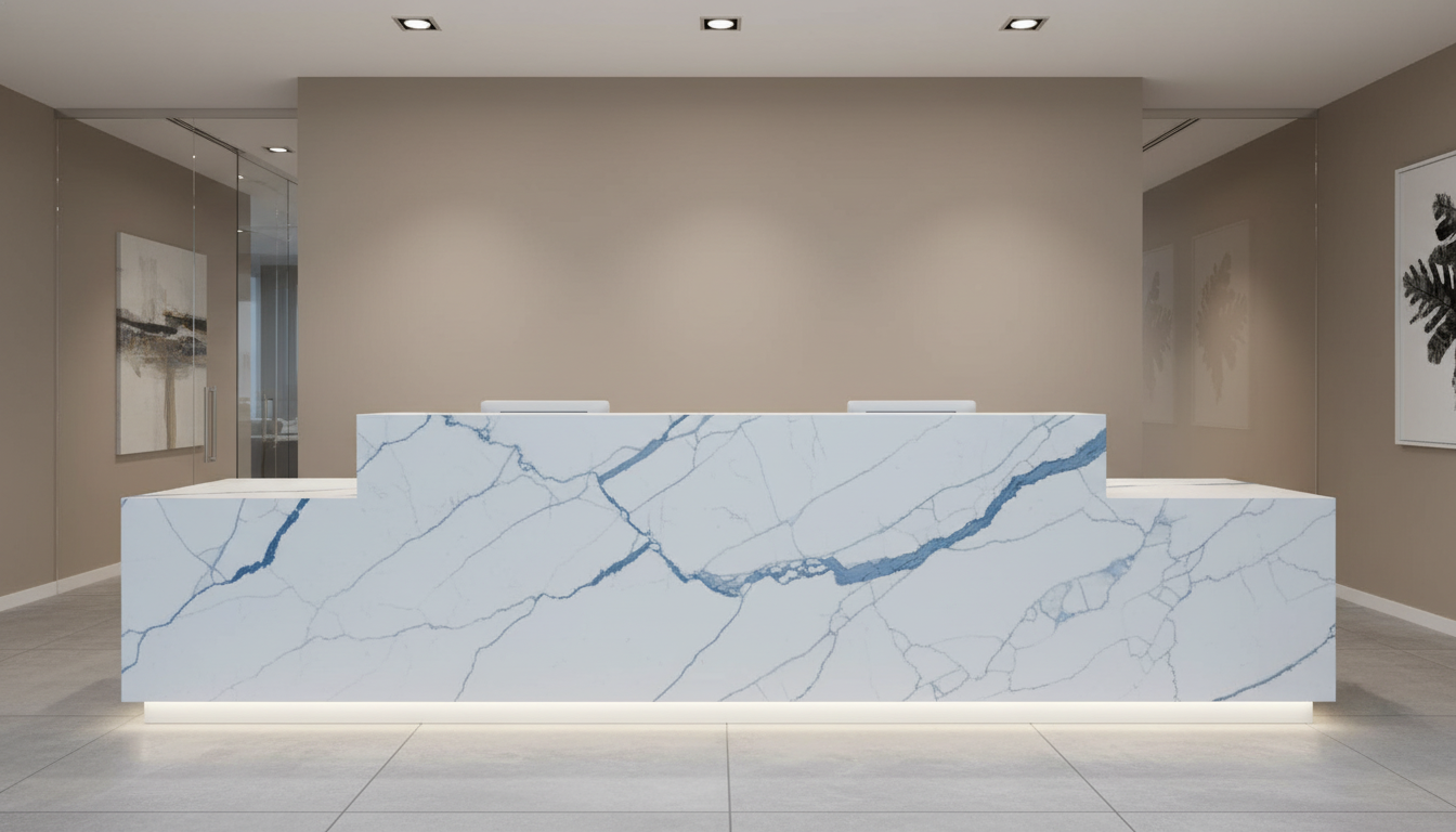 Luxury bathroom and vanity executed using imported marble